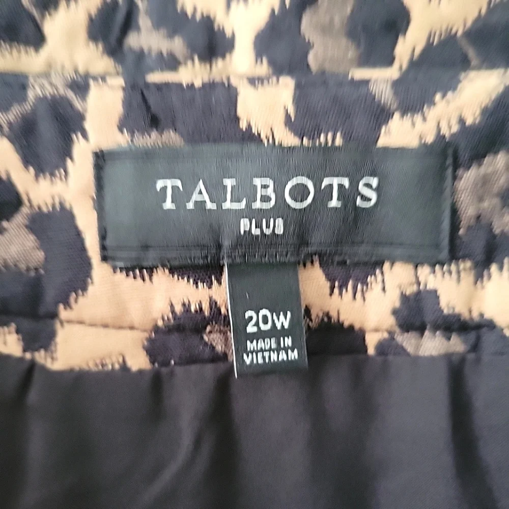 Talbots Women's Plus Size 20W Leopard Jacquard Pencil Skirt - Picture 5 of 10